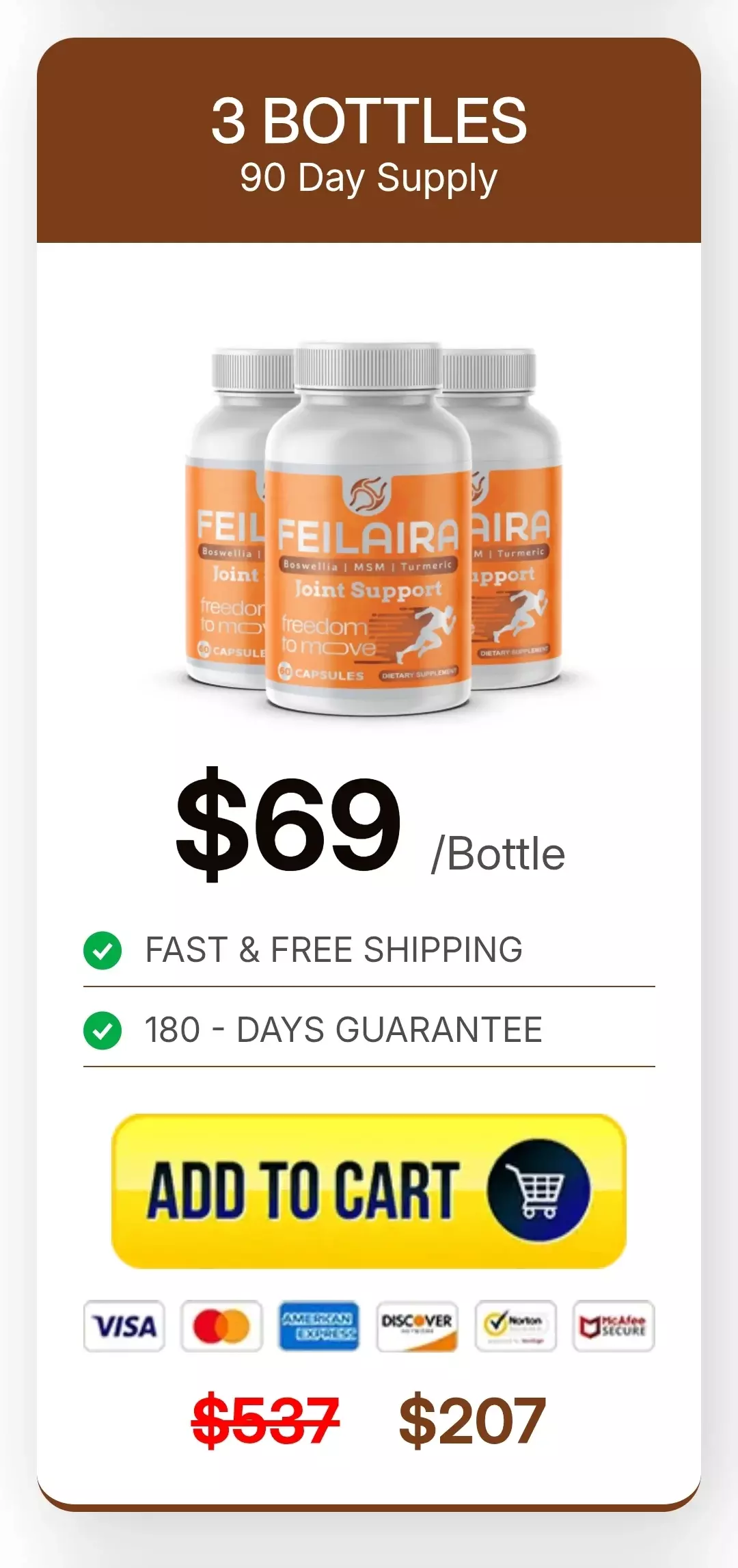Feilaira™ 3 bottles pricing